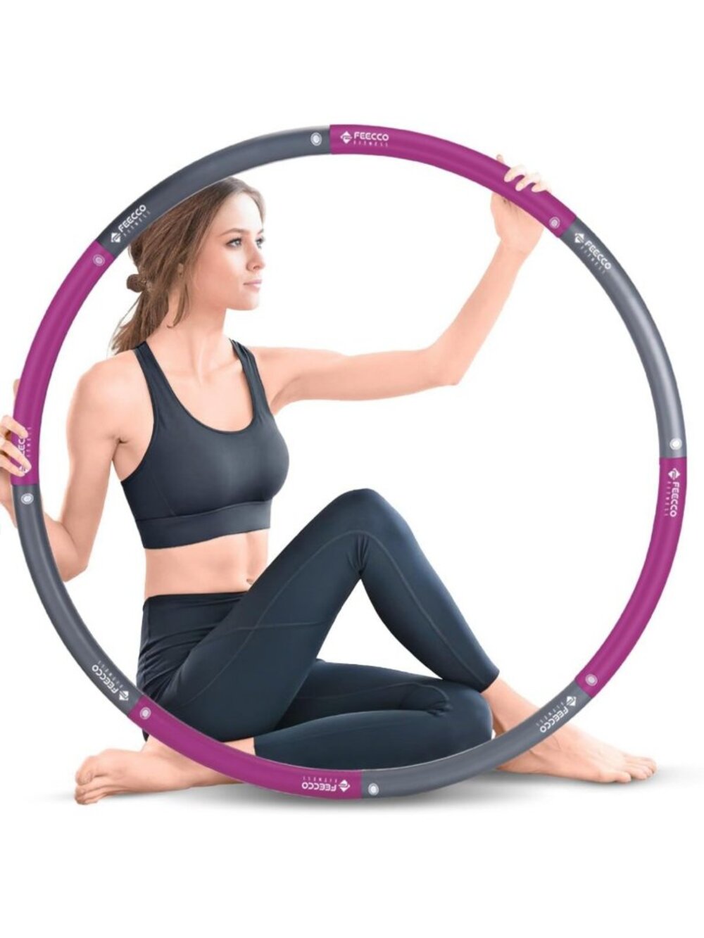 Weighted Fitness Hoop with 8 Detachable Sections for Effective Weight Loss
